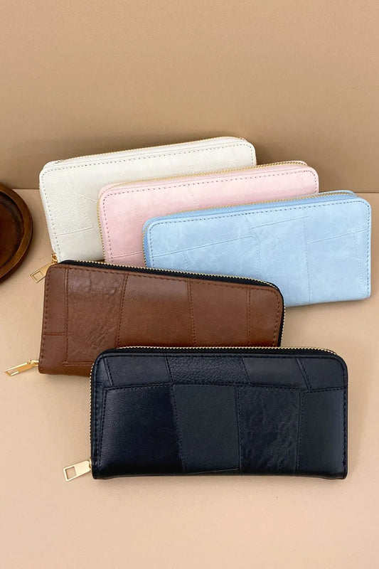 Cartera Pequeña de Piel Sintética con Múltiples Compartimentos