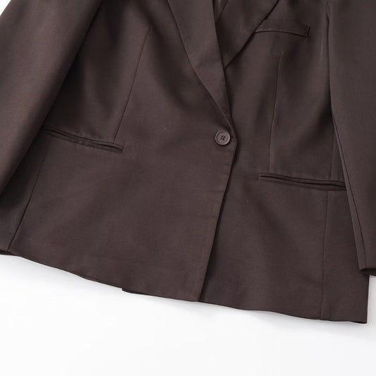 Blazer holgado de doble botonadura para mujer