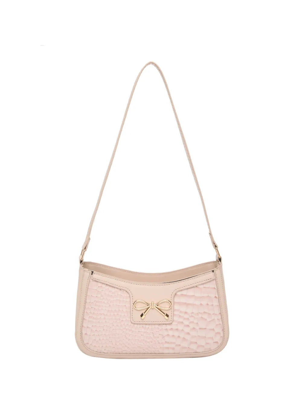 Bolso de Hombro Pequeño de Piel Sintética con Lazo