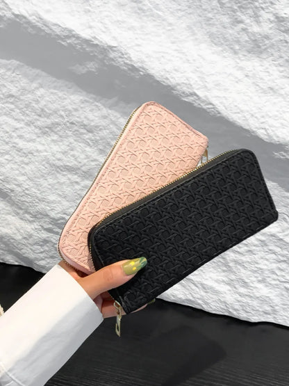 Cartera Pequeña de Piel Sintética de Color Liso