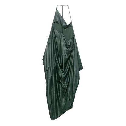 Vestido asimétrico de textura satén