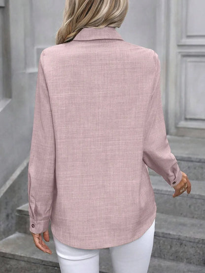 Camisa de manga larga con cuello y botones