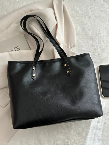 Bolso de Hombro Mediano de Piel Sintética