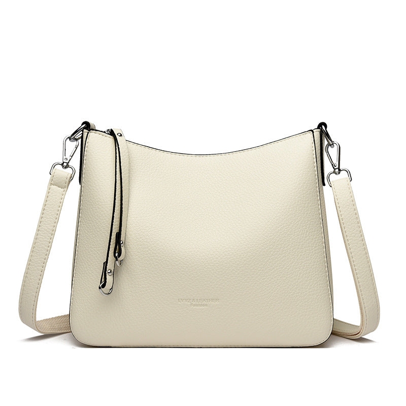 Bolso de hombro y bandolera de piel genuina versátil