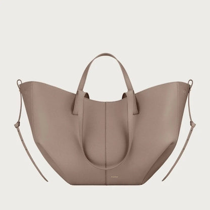 Bolso Cubo de Piel de Vaca con Forma de Lazo y Bolsa Interior Extraíble