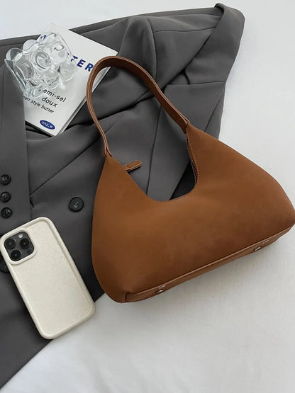 Bolso de Hombro Pequeño con Cremallera en Poliéster y PU