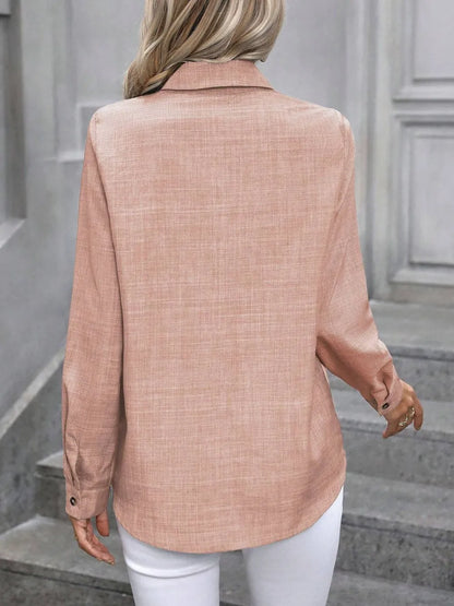Camisa de manga larga con cuello y botones