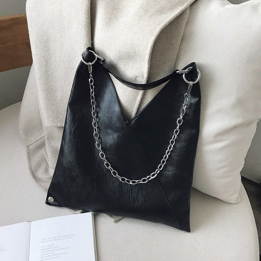 Bolso tote de PU de hombro versátil