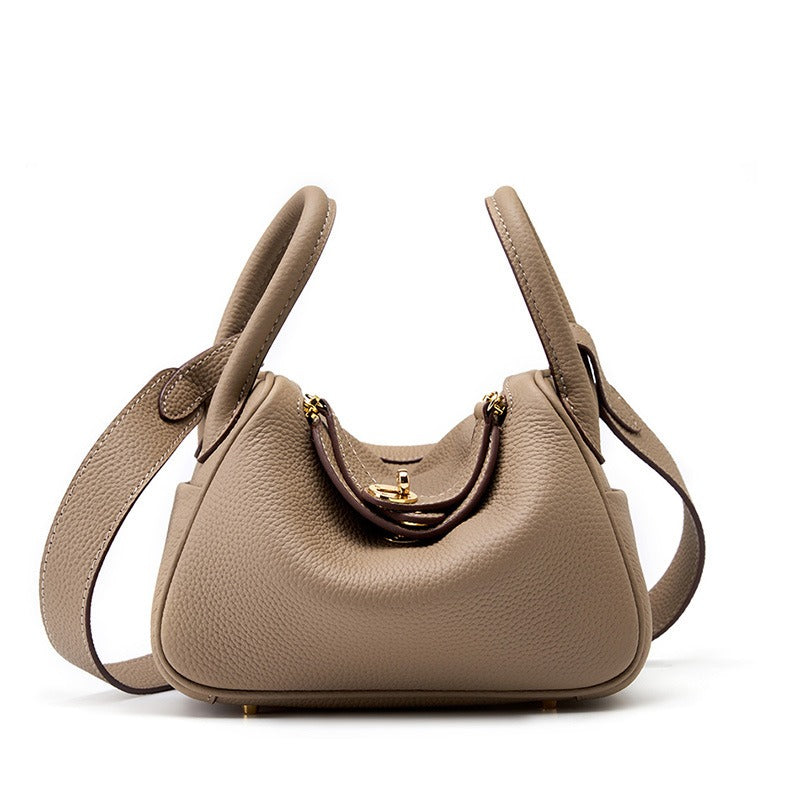 Bolso mini de piel genuina tipo doctor bag versátil