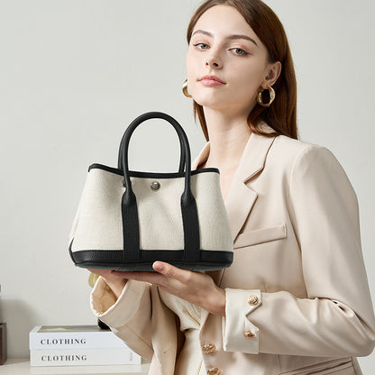 Bolso mini de piel cruzado estilo garden bag