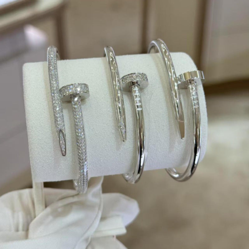 Pulsera de Plata 925 con Diamantes Tres Círculos Chapada en Oro