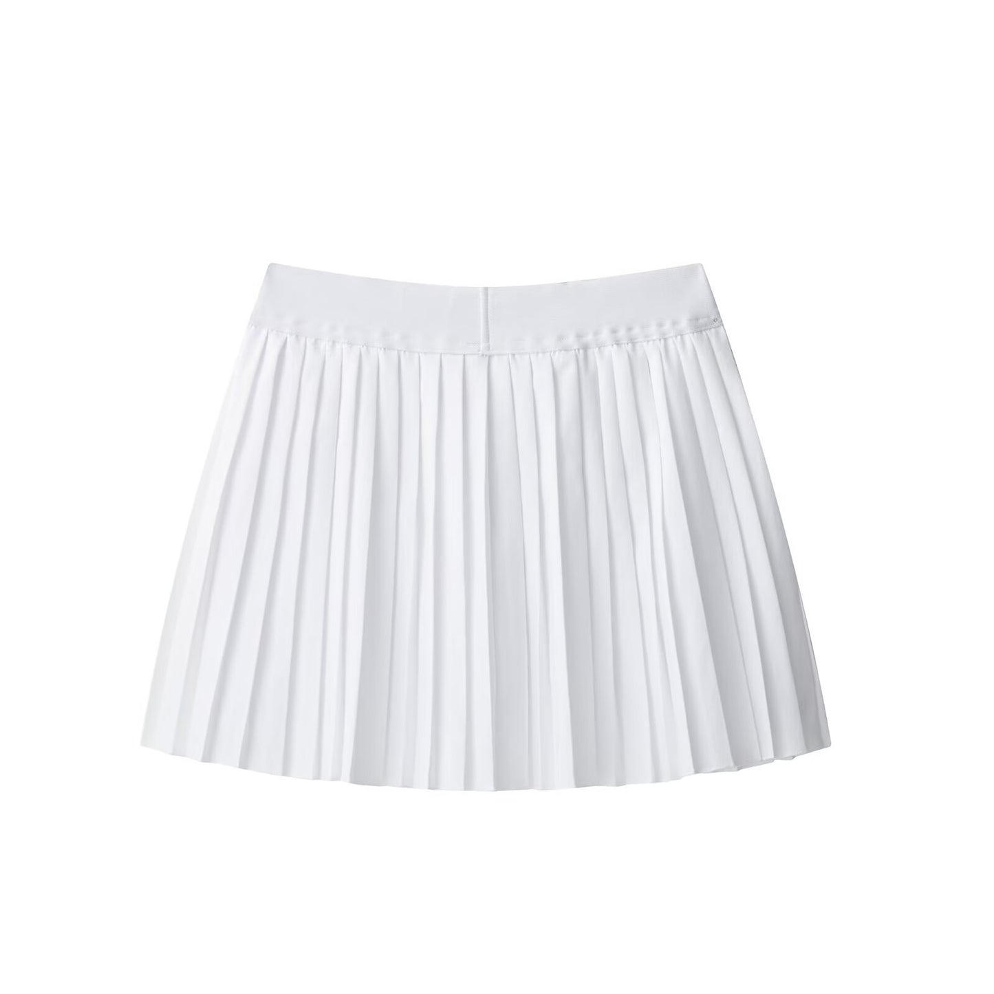 Falda corta plisada blanca de corte A-line