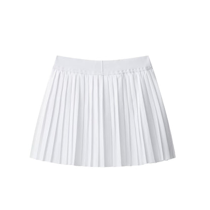 Falda corta plisada blanca de corte A-line