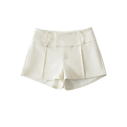 Shorts A-line de cintura baja y corte slim