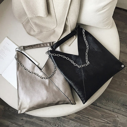 Bolso tote de PU de hombro versátil