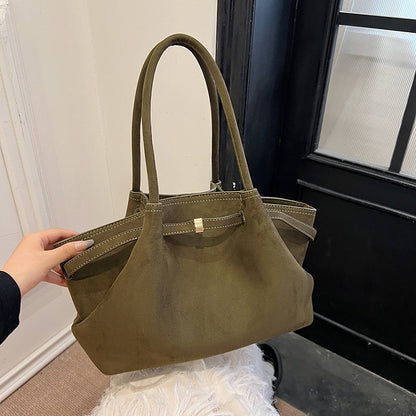 Bolso Tote de Terciopelo de Gran Capacidad Estilo Retro Urban