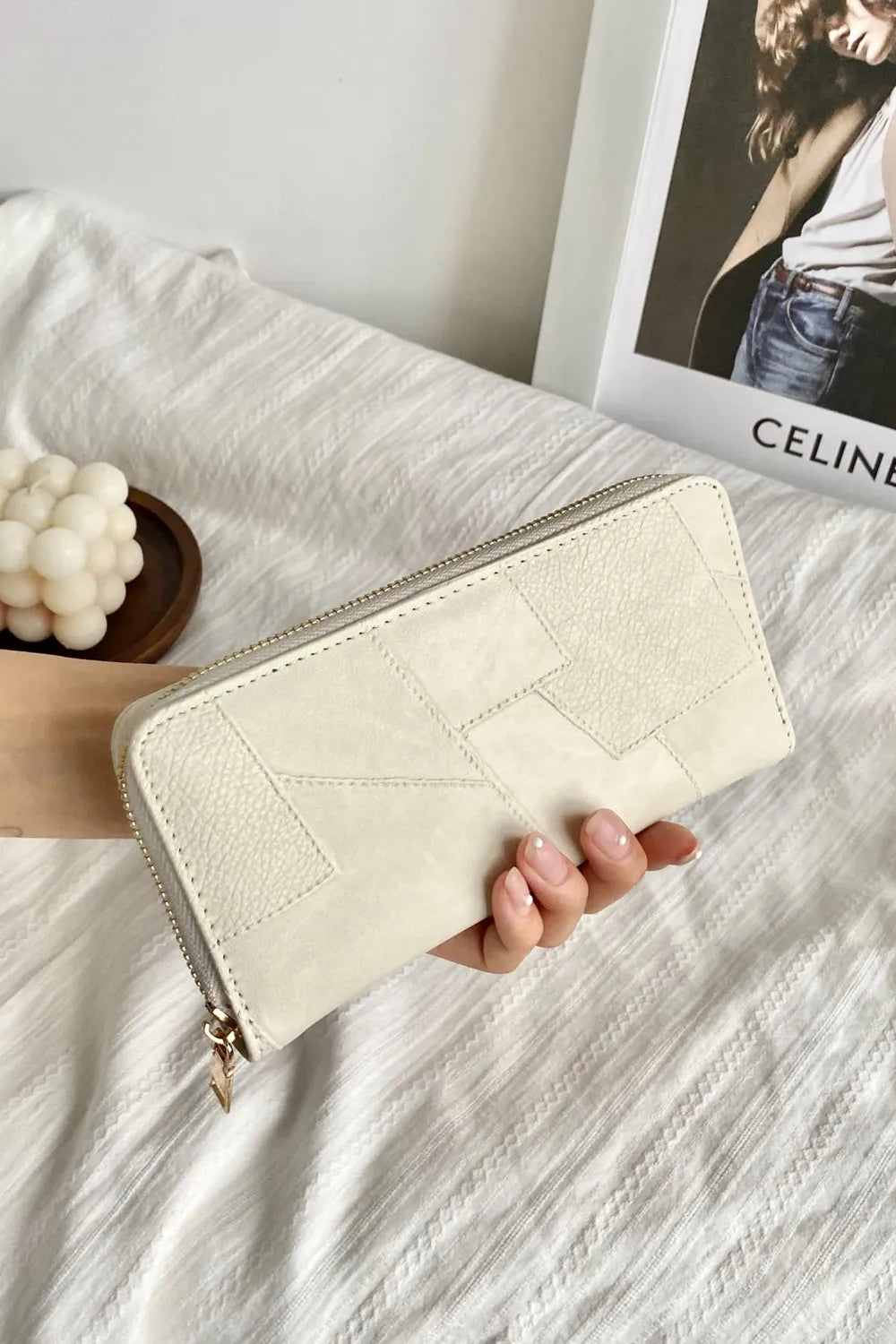 Cartera Pequeña de Piel Sintética con Múltiples Compartimentos