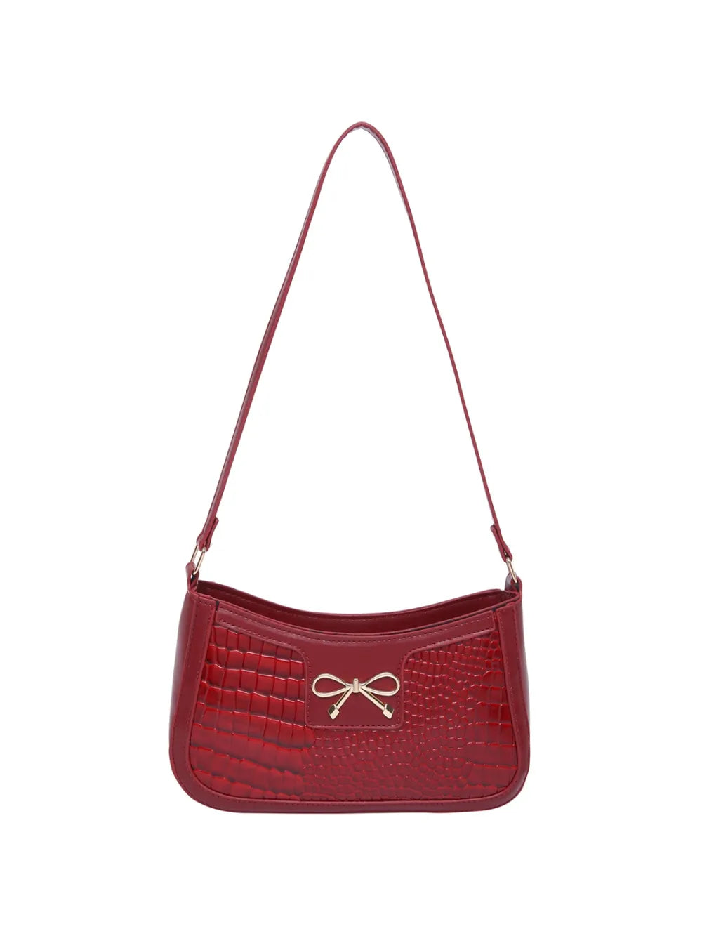 Bolso de Hombro Pequeño de Piel Sintética con Lazo