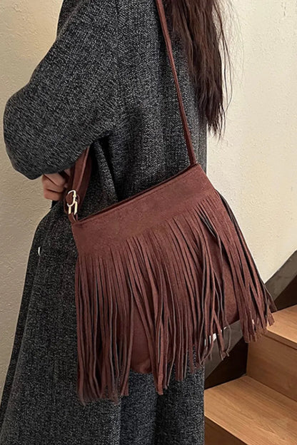Bolso Bandolera de Ante con Flecos