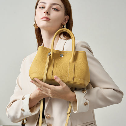 Bolso mini de piel cruzado estilo garden bag