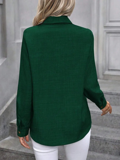 Camisa de manga larga con cuello y botones