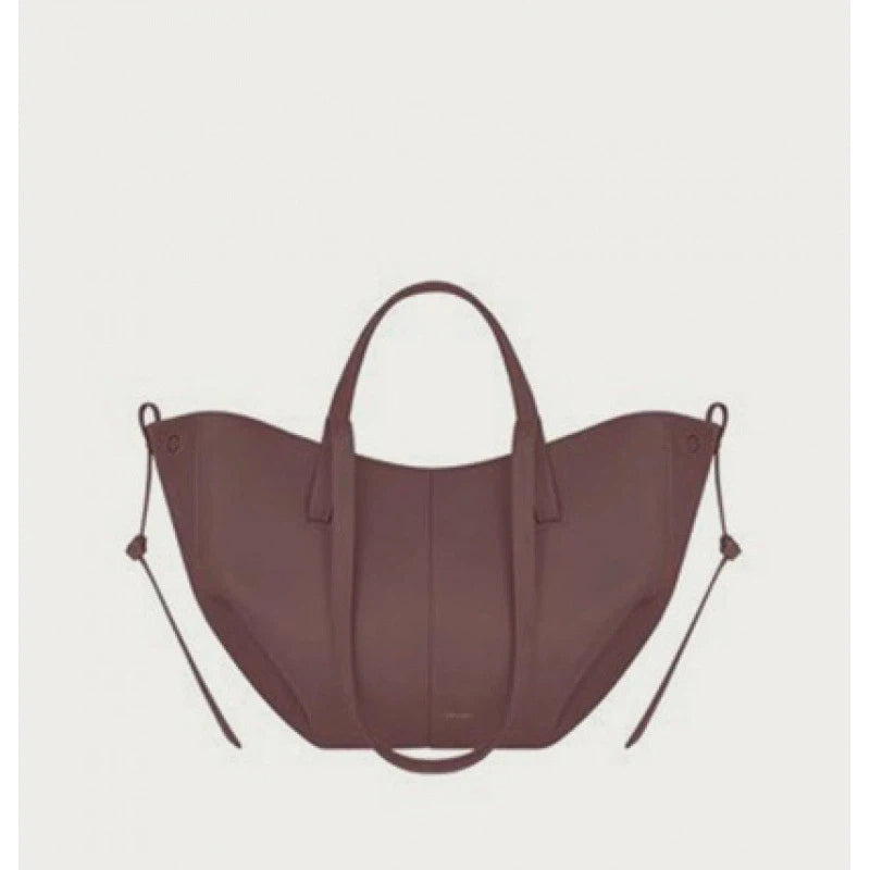 Bolso Cubo de Piel de Vaca con Forma de Lazo y Bolsa Interior Extraíble
