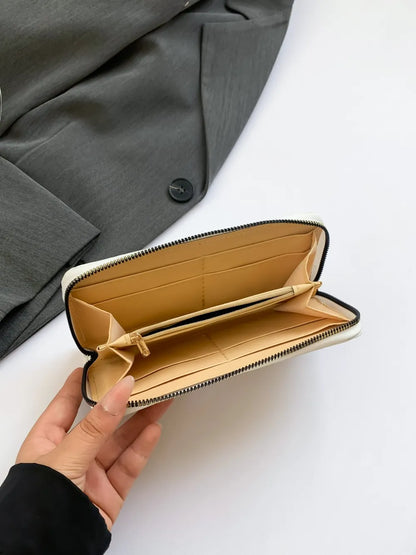 Cartera Pequeña de Piel Sintética de Color Liso