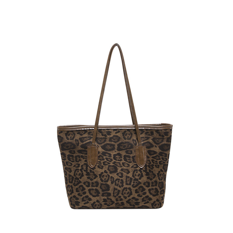 Bolso Tote de Piel Sintética con Estampado de Leopardo