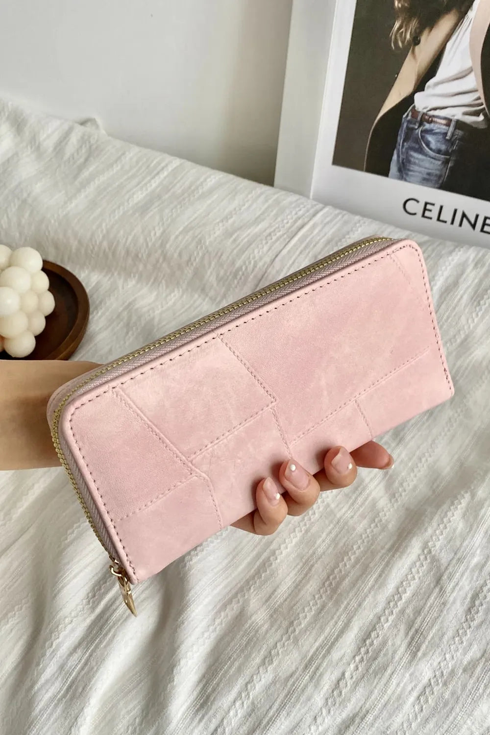 Cartera Pequeña de Piel Sintética con Múltiples Compartimentos