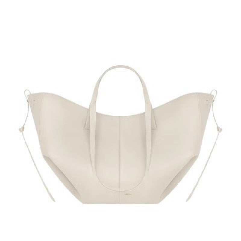 Bolso Cubo de Piel de Vaca con Forma de Lazo y Bolsa Interior Extraíble