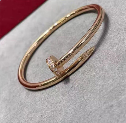 Pulsera de Plata 925 con Diamantes Tres Círculos Chapada en Oro