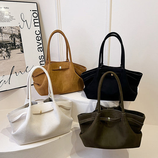 Bolso Tote de Terciopelo de Gran Capacidad Estilo Retro Urban