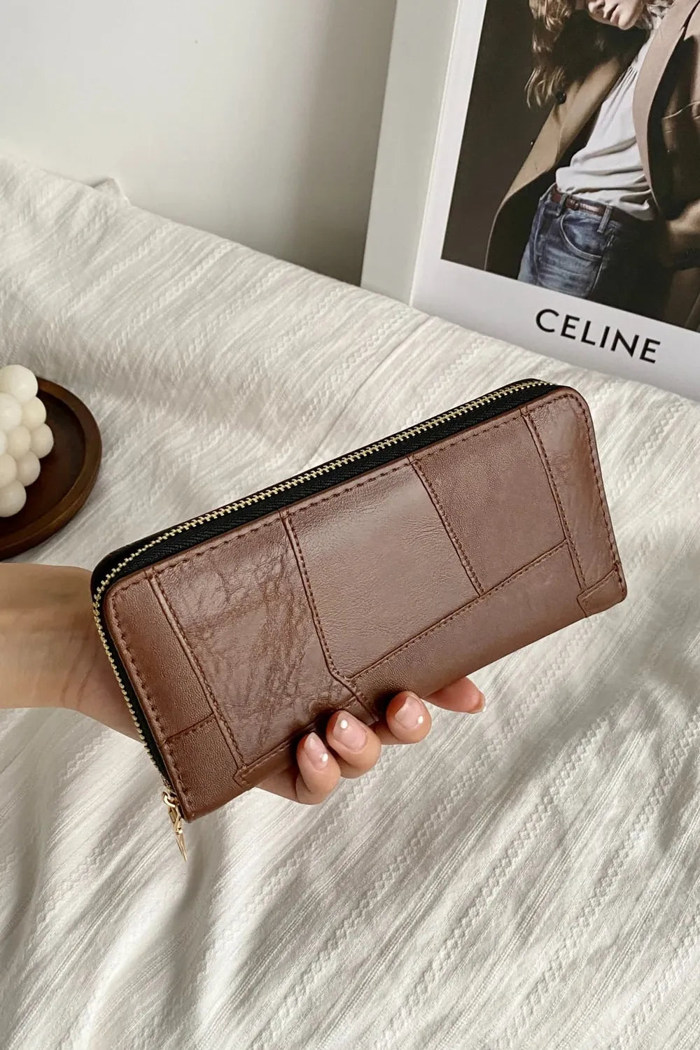 Cartera Pequeña de Piel Sintética con Múltiples Compartimentos