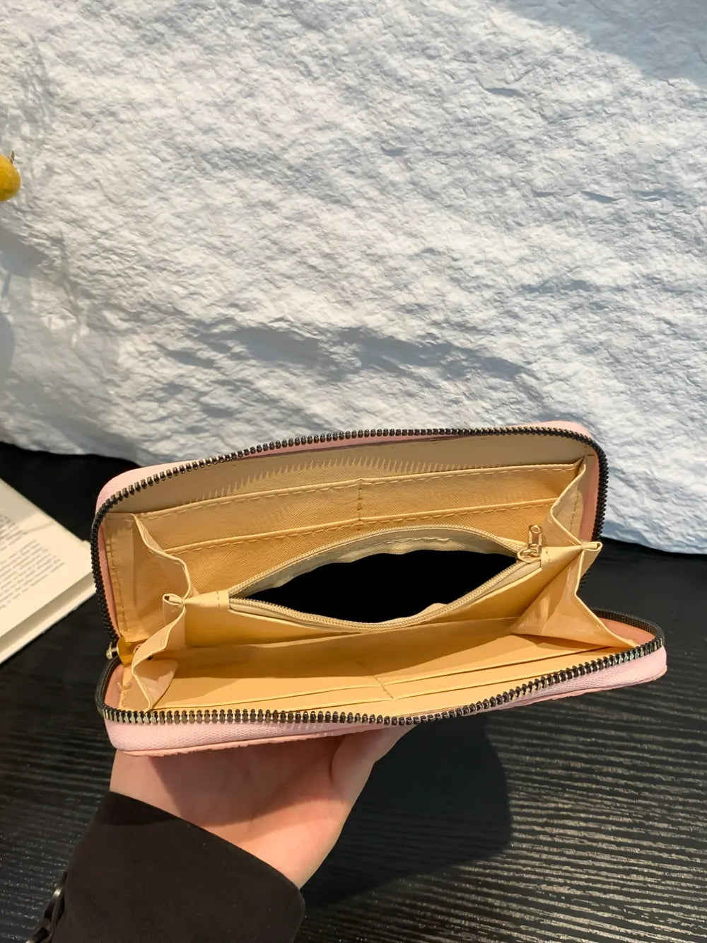 Cartera Pequeña de Piel Sintética de Color Liso