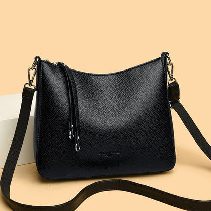 Bolso de hombro y bandolera de piel genuina versátil