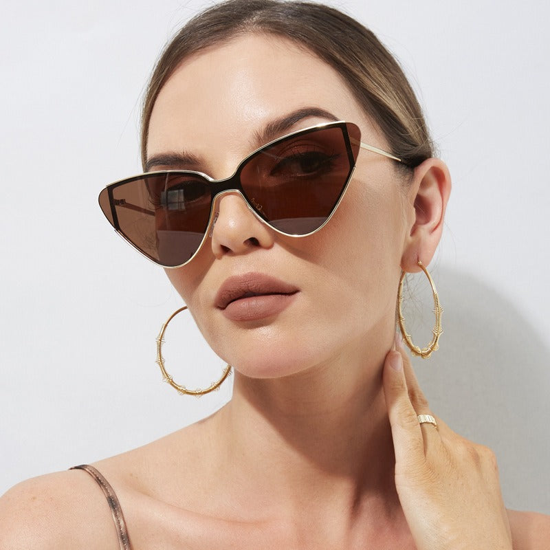 Gafas de sol cat eye retro de montura grande