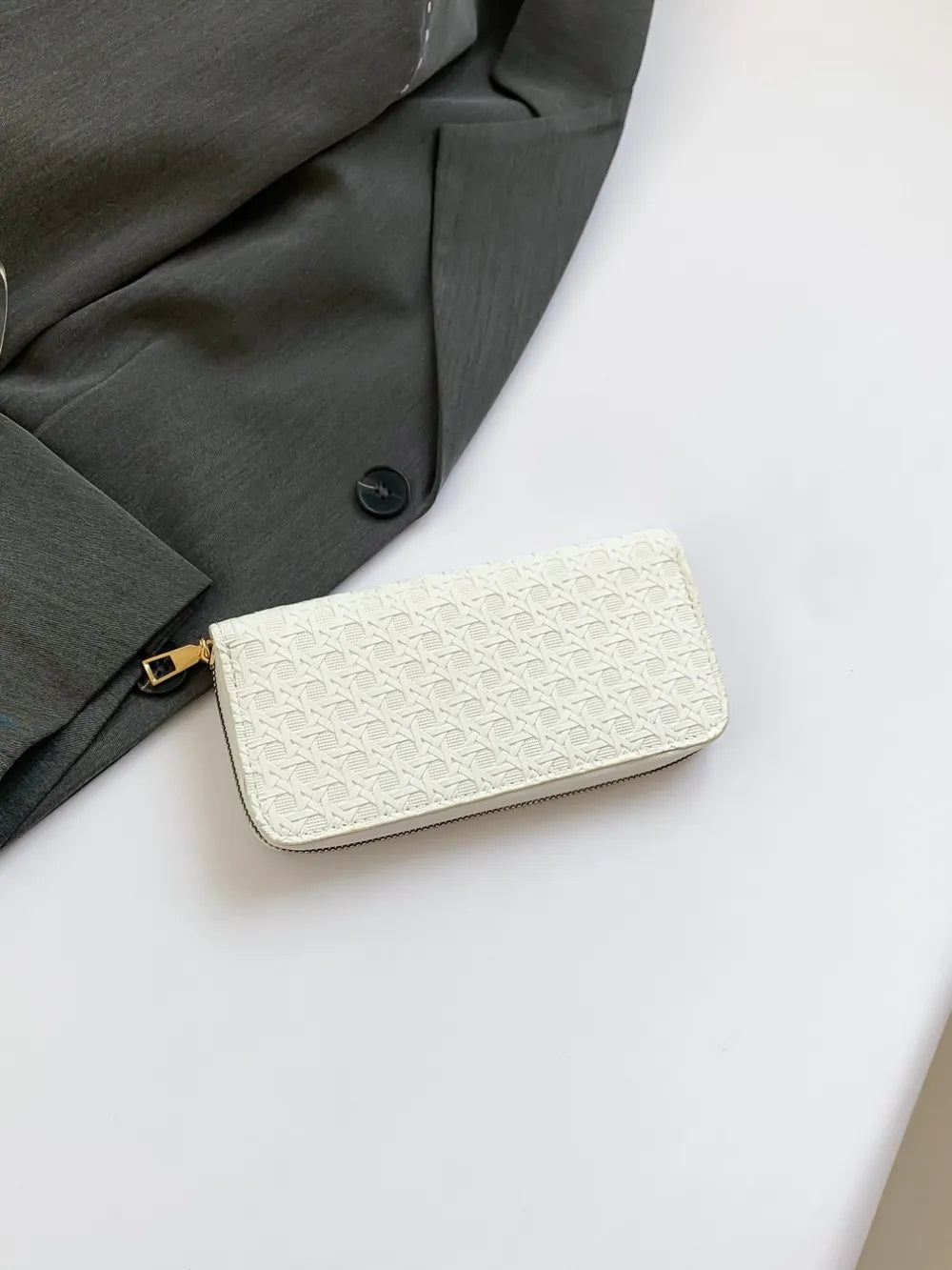 Cartera Pequeña de Piel Sintética de Color Liso
