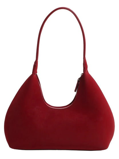 Bolso de Hombro Pequeño con Cremallera en Poliéster y PU