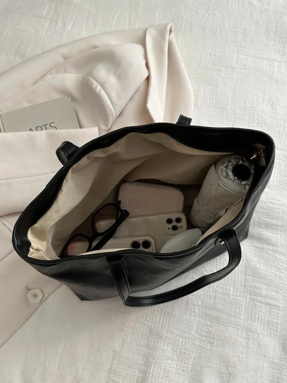 Bolso de Hombro Mediano de Piel Sintética