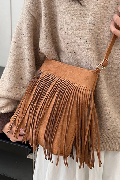 Bolso Bandolera de Ante con Flecos