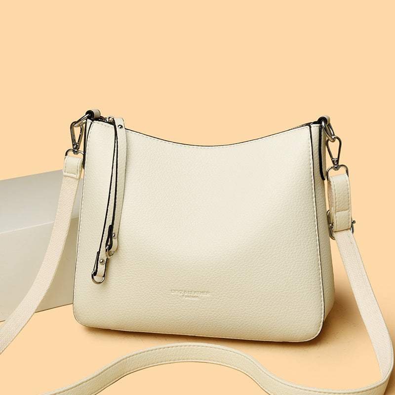 Bolso de hombro y bandolera de piel genuina versátil