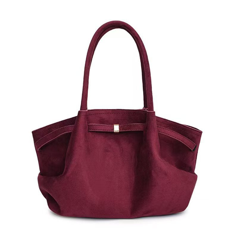 Bolso Tote de Terciopelo de Gran Capacidad Estilo Retro Urban
