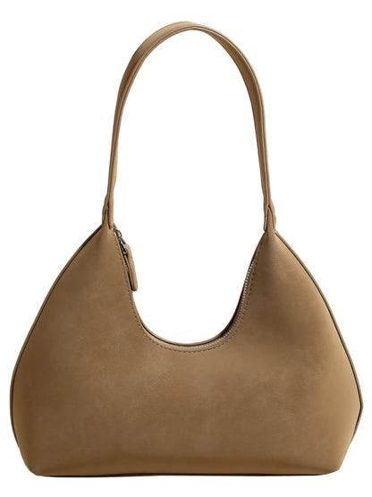 Bolso de Hombro Pequeño con Cremallera en Poliéster y PU