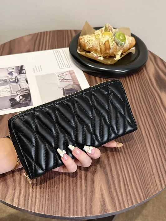 Cartera Pequeña de Piel Sintética de Color Liso