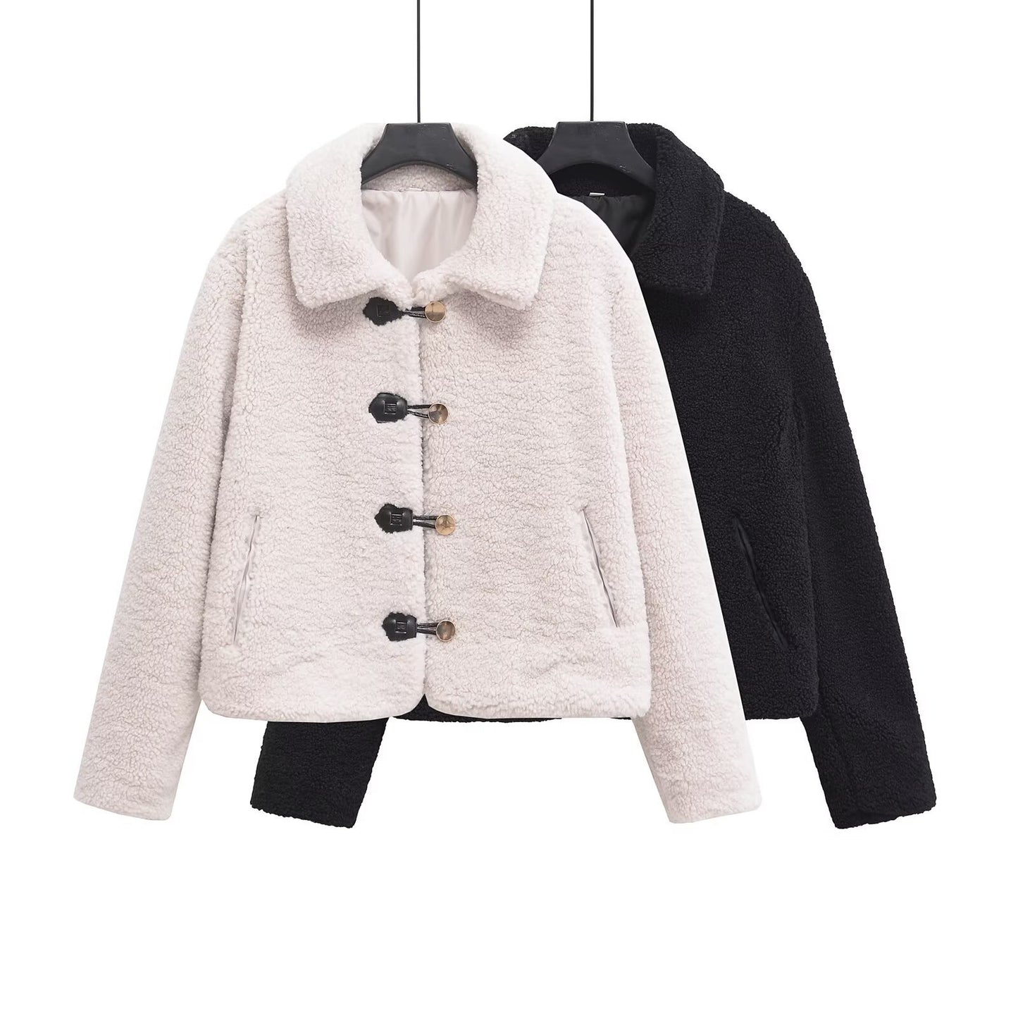 Chaqueta de borreguillo estilo street para mujer