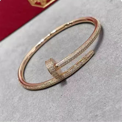 Pulsera de Plata 925 con Diamantes Tres Círculos Chapada en Oro
