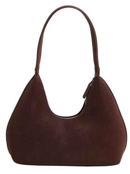Bolso de Hombro Pequeño con Cremallera en Poliéster y PU