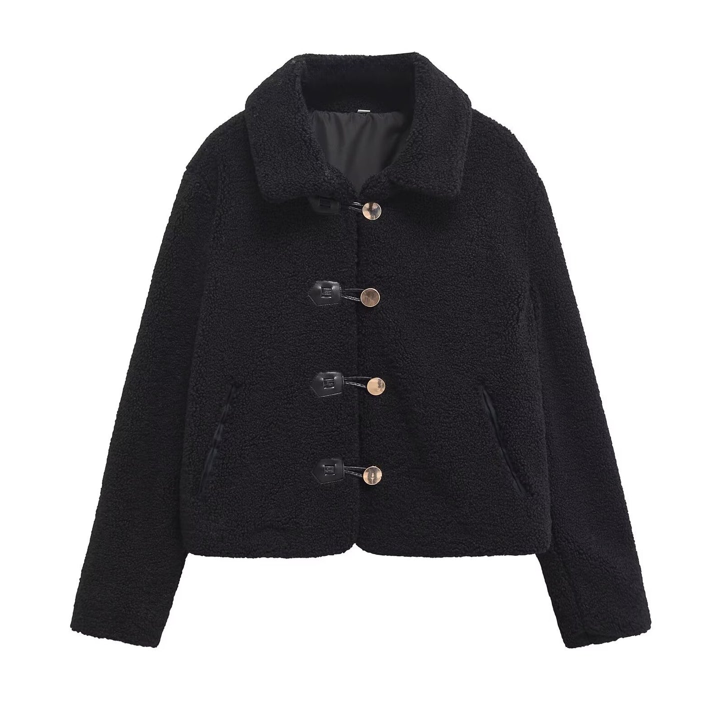 Chaqueta de borreguillo estilo street para mujer