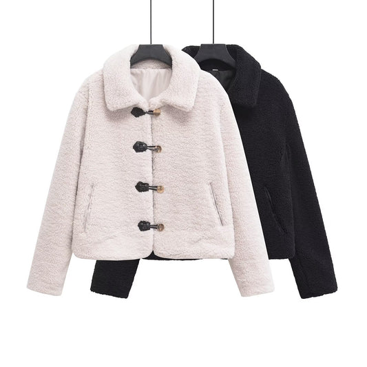Chaqueta de borreguillo estilo street para mujer