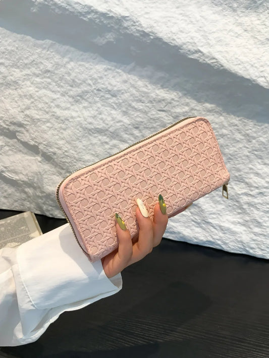 Cartera Pequeña de Piel Sintética de Color Liso